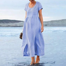 Last inn bildet i Galleri-visningsprogrammet, Ensfarget maxi kjole