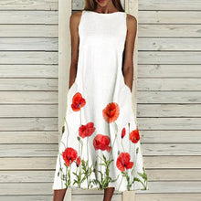 Last inn bildet i Galleri-visningsprogrammet, Ermeløs kjole med trykk