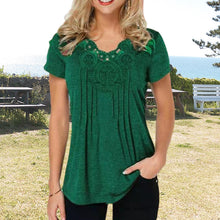 Last inn bildet i Galleri-visningsprogrammet, T-shirt coupe slim en dentelle à col en V