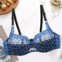 Last inn bildet i Galleri-visningsprogrammet, Brodert blomsterbh i plussstørrelse