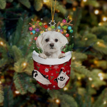 Last inn bildet i Galleri-visningsprogrammet, Christmas stocking pendant with dog