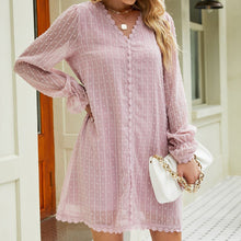 Last inn bildet i Galleri-visningsprogrammet, Langermet kjole med blondepanel