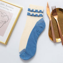 Last inn bildet i Galleri-visningsprogrammet, Ankel-lengde fisknett sokker med perler til kvinner