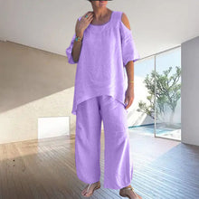 Last inn bildet i Galleri-visningsprogrammet, Rundhalset genserdress i bomullslin