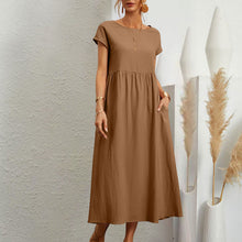 Last inn bildet i Galleri-visningsprogrammet, Sleeveless loose cotton linen dress