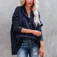 Last inn bildet i Galleri-visningsprogrammet, V-Neck Hooded Doll Sleeve Sweatshirt