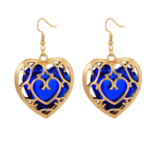 Last inn bildet i Galleri-visningsprogrammet, Halskjede og øredobber med hule hjertekrystaller