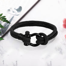Last inn bildet i Galleri-visningsprogrammet, Flettet-tau armbÄnd med nautisk design