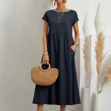 Last inn bildet i Galleri-visningsprogrammet, Sleeveless loose cotton linen dress