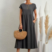 Last inn bildet i Galleri-visningsprogrammet, Sleeveless loose cotton linen dress