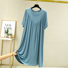 Last inn bildet i Galleri-visningsprogrammet, Super Soft Comfortable Short Sleeve Loose Pajama Dress