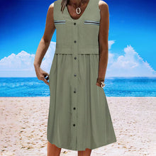 Last inn bildet i Galleri-visningsprogrammet, Grønn tank-kjole med knapper