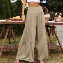 Last inn bildet i Galleri-visningsprogrammet, Ensfarget uformelt bukser med brede ben for kvinner