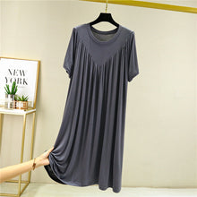 Last inn bildet i Galleri-visningsprogrammet, Super Soft Comfortable Short Sleeve Loose Pajama Dress