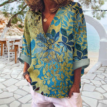 Last inn bildet i Galleri-visningsprogrammet, Leaf Foil Print Long Sleeve Shirt
