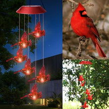 Last inn bildet i Galleri-visningsprogrammet, Red Bird Wind Chime Light