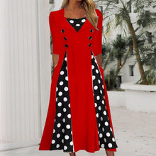 Last inn bildet i Galleri-visningsprogrammet, Prikkete kortermet kjole