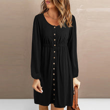 Last inn bildet i Galleri-visningsprogrammet, Ensfarget kjole med lange ermer