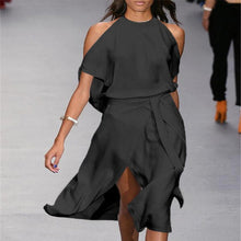 Last inn bildet i Galleri-visningsprogrammet, Ensfarget midikjole