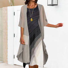 Last inn bildet i Galleri-visningsprogrammet, Todelt kjole med trykk