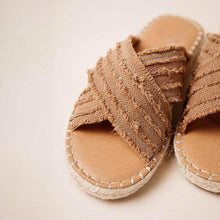 Last inn bildet i Galleri-visningsprogrammet, HJEMSOLâąFlate halmkryssfiskersko