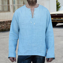 Last inn bildet i Galleri-visningsprogrammet, Ensfarget topp med snøring og lange ermer