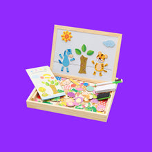 Last inn bildet i Galleri-visningsprogrammet, Magnetisk tegnebrett for dyrepuslespill