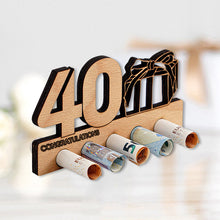 Last inn bildet i Galleri-visningsprogrammet, Bursdagsgave pengeklemme i tre