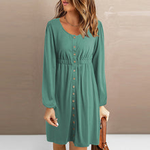 Last inn bildet i Galleri-visningsprogrammet, Ensfarget kjole med lange ermer