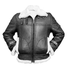 Last inn bildet i Galleri-visningsprogrammet, Vintage Leather Bomber Flight Jacket