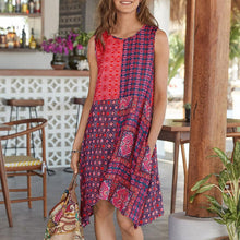Last inn bildet i Galleri-visningsprogrammet, Boho-trykk kjole med rund hals