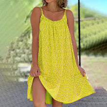 Last inn bildet i Galleri-visningsprogrammet, Kjole med trykk og skulderstropper