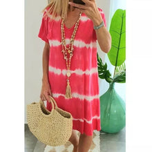 Last inn bildet i Galleri-visningsprogrammet, Kortermet kjole med knytetrykk