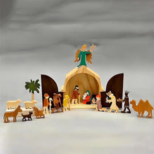 Last inn bildet i Galleri-visningsprogrammet, Juleeventyret Unik julekrybbe i tre Krybbespill i tre