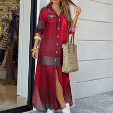 Last inn bildet i Galleri-visningsprogrammet, Rutete lang kjole