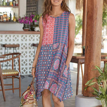 Last inn bildet i Galleri-visningsprogrammet, Boho-trykk kjole med rund hals