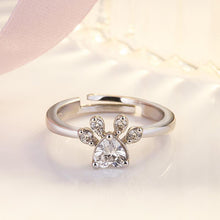 Last inn bildet i Galleri-visningsprogrammet, Søt Katte-poteavtrykk Ring