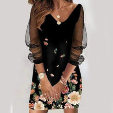 Last inn bildet i Galleri-visningsprogrammet, Langermet Elegant Kjole med mesh-hylse