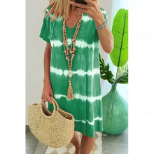 Last inn bildet i Galleri-visningsprogrammet, Kortermet kjole med knytetrykk