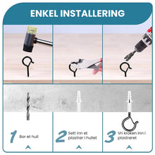 Last inn bildet i Galleri-visningsprogrammet, Firkantede opphengskroker med karabinkrok