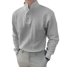 Last inn bildet i Galleri-visningsprogrammet, Herren Stehkragen und langen Ärmeln Poloshirt