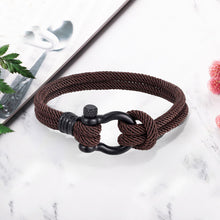 Last inn bildet i Galleri-visningsprogrammet, Flettet-tau armbÄnd med nautisk design