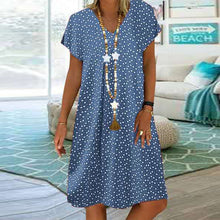 Last inn bildet i Galleri-visningsprogrammet, V-hals prikkete kjole