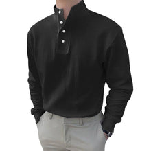 Last inn bildet i Galleri-visningsprogrammet, Herren Stehkragen und langen Ärmeln Poloshirt