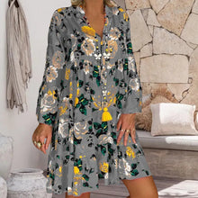 Last inn bildet i Galleri-visningsprogrammet, Trendy v-hals volang løs kjole