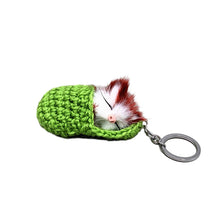 Last inn bildet i Galleri-visningsprogrammet, Søt sovende kattunge nøkkelring