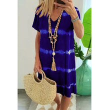 Last inn bildet i Galleri-visningsprogrammet, Kortermet kjole med knytetrykk