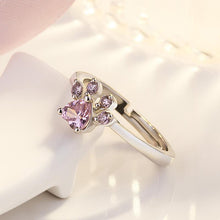 Last inn bildet i Galleri-visningsprogrammet, Søt Katte-poteavtrykk Ring