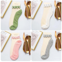 Last inn bildet i Galleri-visningsprogrammet, Ankel-lengde fisknett sokker med perler til kvinner