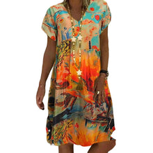 Last inn bildet i Galleri-visningsprogrammet, Kjole med vintage trykt